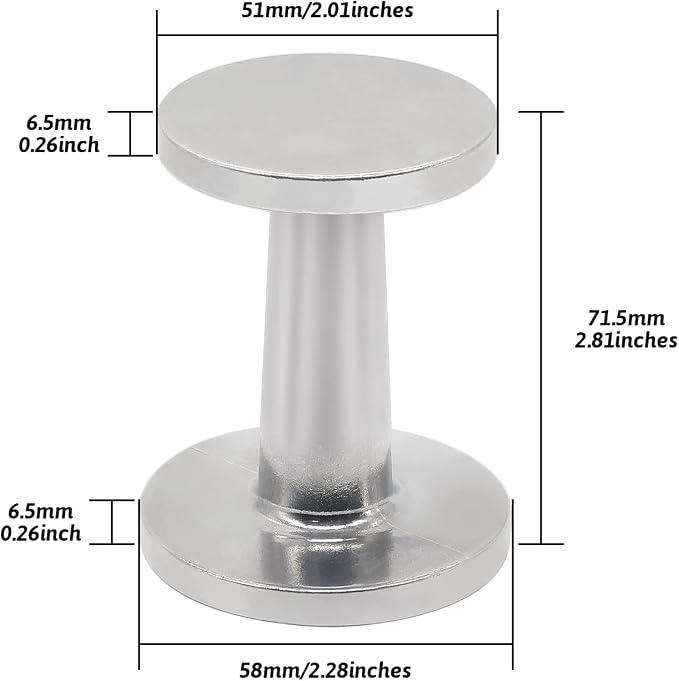 Dual-Sided Espresso Hand Tamper 51mm and 58mm Dual Ended Tamper Coffee Ground - Image 5