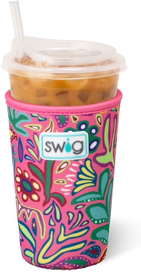 Swig Life Medium Iced Cup Coolie, Standard 22oz Iced Coffee Cup Insulator Sleeve by SwigLife
