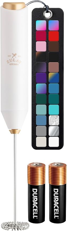 Zulay Kitchen Powerful Milk Frother AA Batteries Included – Ultra Fast Handheld by ZulayKitchen