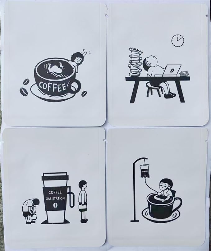 100Pcs Coffee Drip Packing Bag Open Top Pouch Package Bag - Image 2