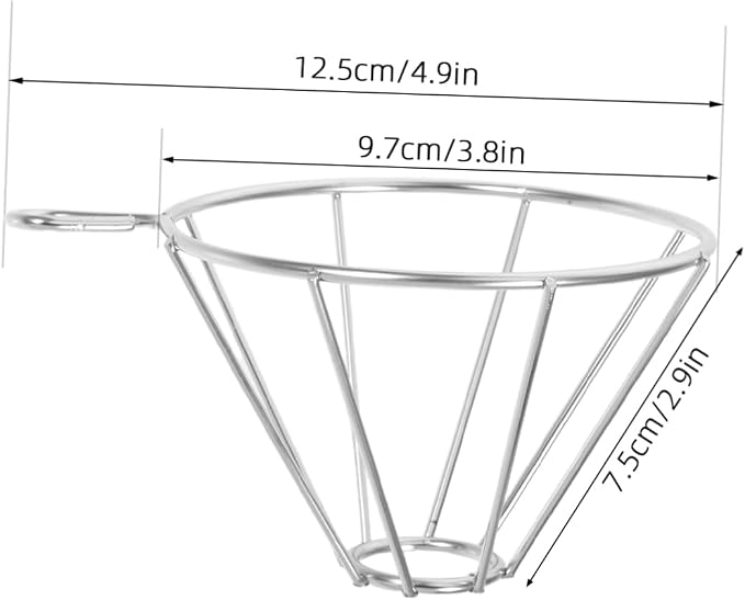 Cone Filter Funnel Stand Stainless Steel Drip Funnel Holder Versatile Coffee - Image 2