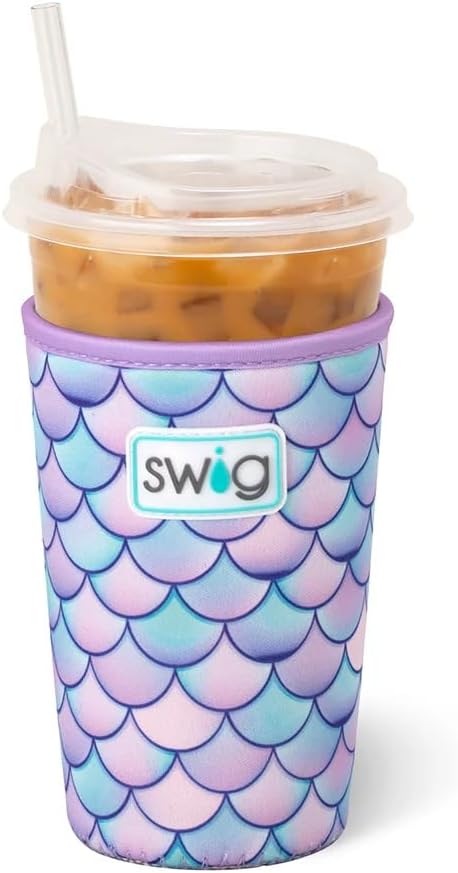 Swig Life Medium Iced Cup Coolie, Standard 22oz Iced Coffee Cup Insulator Sleeve by SwigLife
