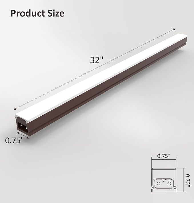 Leetdud Under Cabinet Lighting Plug in, 32 Inch 1 Pc, Linkable AC120V 3CCT - Image 8