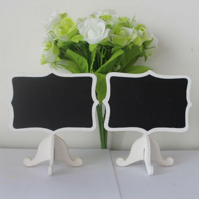 AKOAK 12 Pack Mini Rectangle White Frame Chalkboards - Image 3