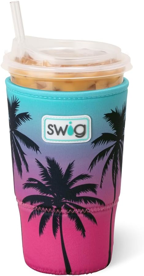 Swig Life Large Iced Cup Coolie, 30-32oz Iced Coffee Cup Insulator Sleeve by SwigLife