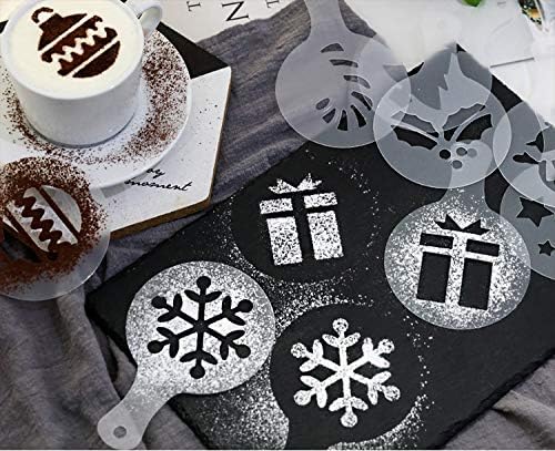 36 Coffee Decorating Stencils + 2 Stainless Steel Mesh Powder Shaker, - Image 4