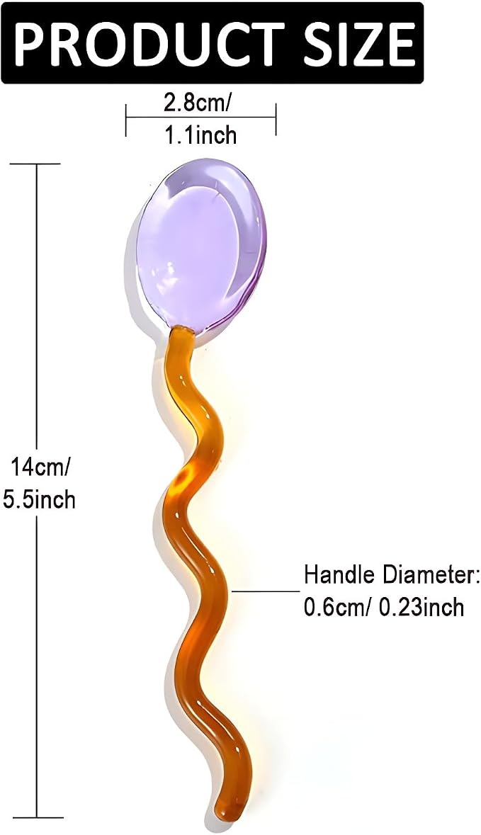 Glass Spoons, Heat Resistant Transparent Crystal Teaspoons 5.5 Inches Mini - Image 5
