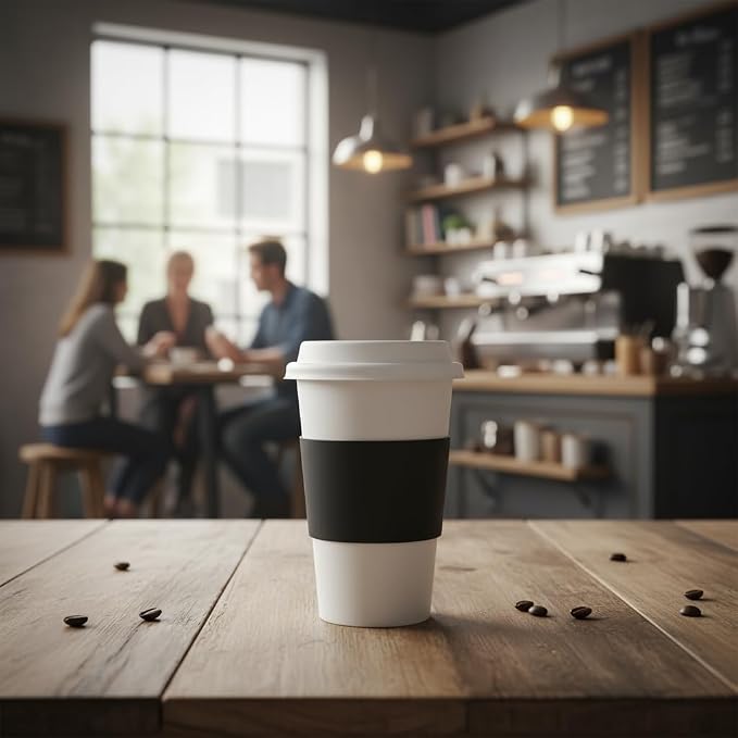 Disposable Coffee Cup Sleeves Corrugated Kraft Paper Coffee Cup Sleeves Holder - Image 2