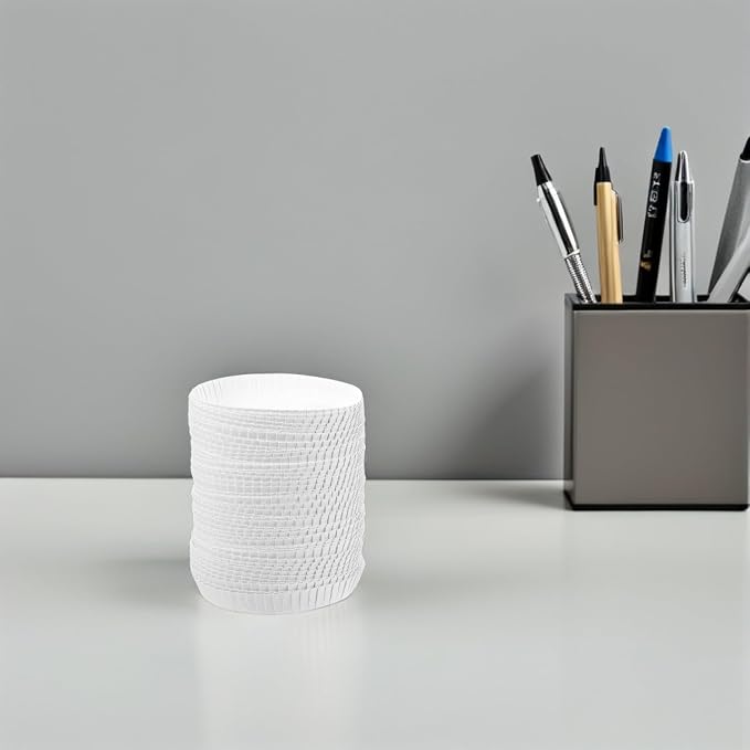 Baluue 100Pcs Disposable Paper Cup Covers 2.55 Inch Hot Cup Lids Drinking Lids - Image 3