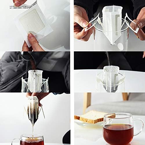 50Pcs Portable Coffee Filter Paper Hanging Ear Drip Coffee Bag Single Serve - Image 5