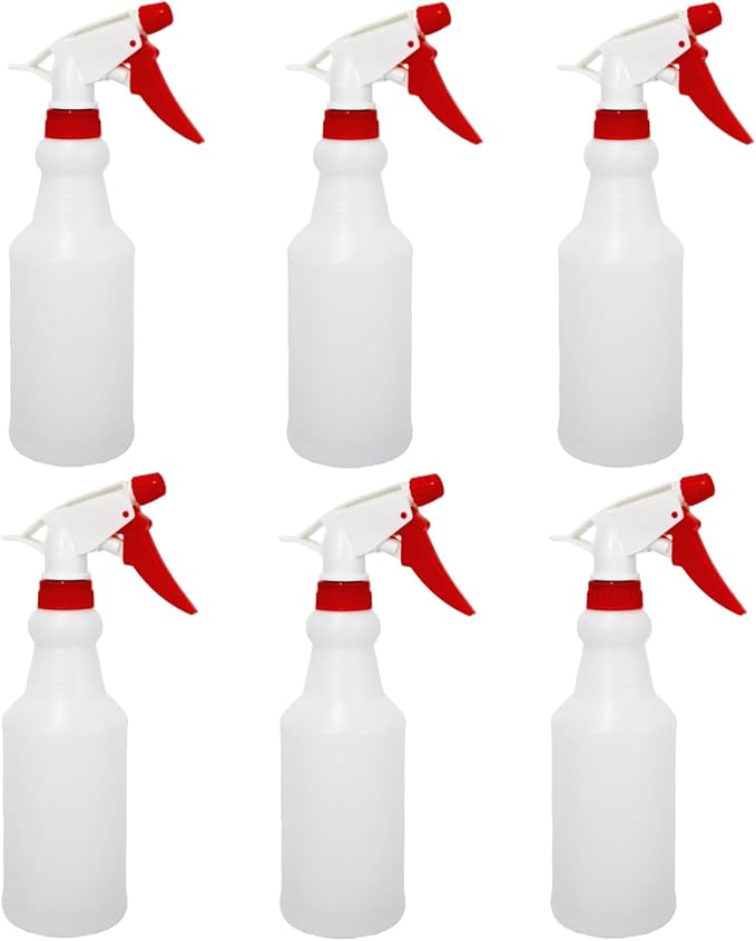 6 Pack 16oz Spray Bottles, Reusable Fine Mist Water Sprayer by Unknown