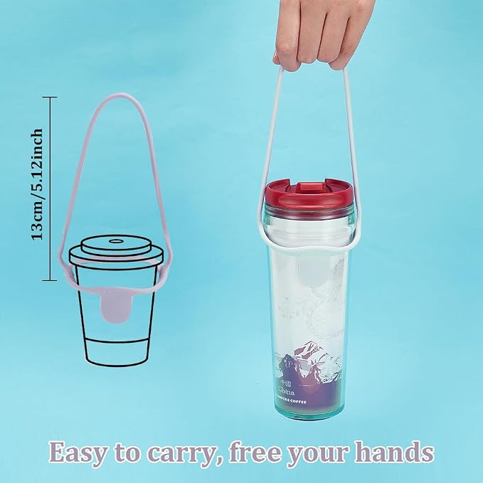 4 Pcs Coffee Cup Carrier, Mixed Color Portable Drink Carrier Takeout Cup Holder - Image 3
