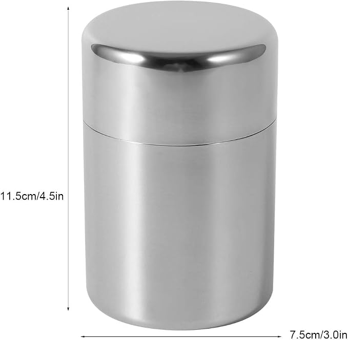 Tyenaza Tea Canister, Stainless Steel Tea Tins, Textured Tea/Coffee/Sugar - Image 2