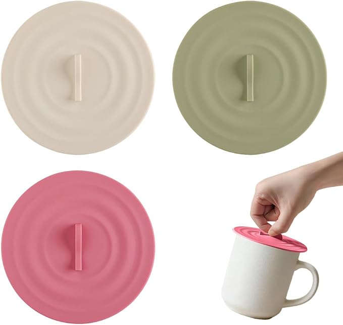 3pcs Silicone Cup Covers Mug Lid Outdoor Drink Cover Cups Dust Cover Hot Cup by Unknown