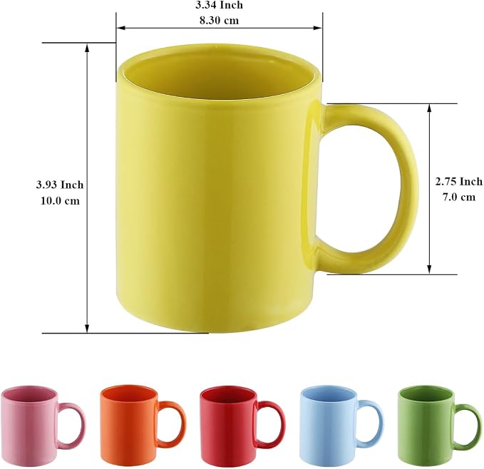 Evanda Coffee Mugs Set of 6 Pieces 12oz, Ceramic Cups - Image 2