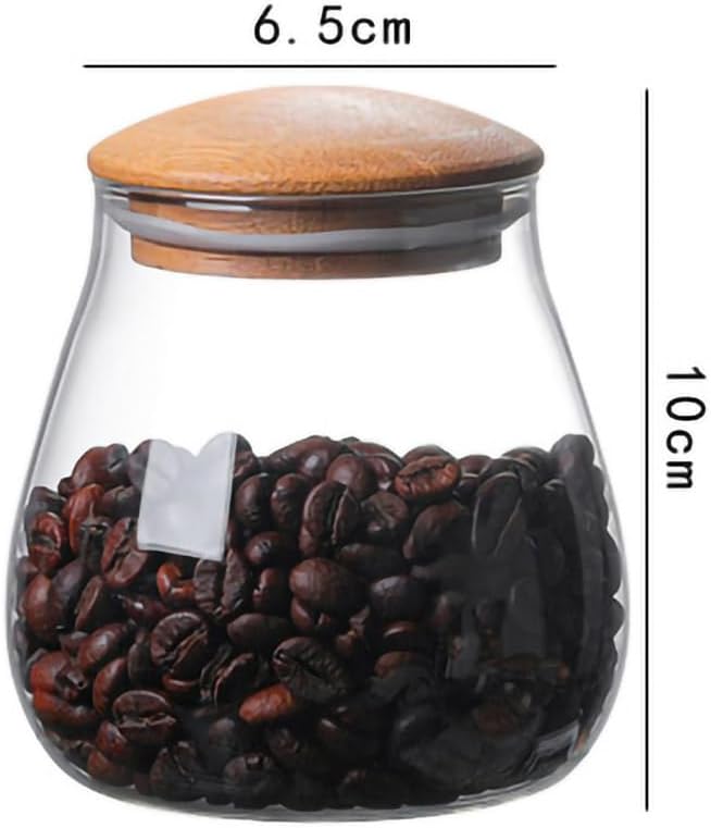 WAIT FLY Mushroom Shape Borosilicate Glass Coffee Bean Storage Container - Image 2