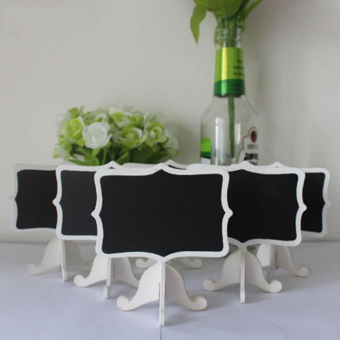 AKOAK 12 Pack Mini Rectangle White Frame Chalkboards - Image 5