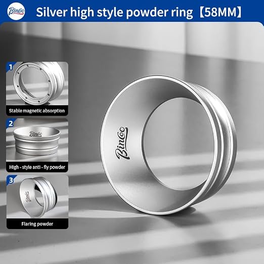 Bincoo Espresso Dosing Funnel 58mm, More Tall Magnetic Aluminum Alloy - Image 8