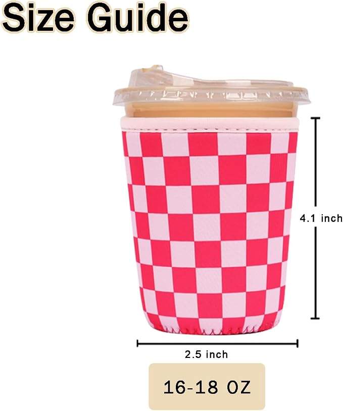 Reusable Insulated Sleeve for Iced Coffee Cup, Coffee Neoprene Sleeve for Cold - Image 5