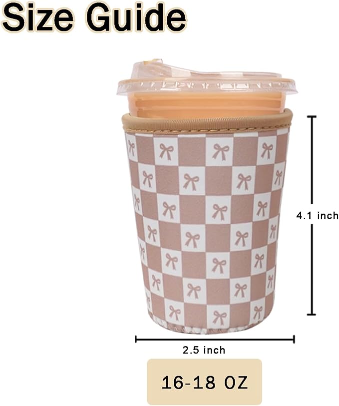 Reusable Insulated Sleeve for Iced Coffee Cup, Coffee Neoprene Sleeve for Cold - Image 5