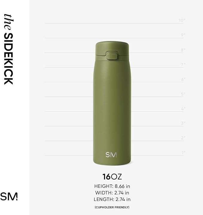 Simple Modern Sidekick Travel Coffee Mug | Ceramic-Lined Insulated Stainless - Image 6