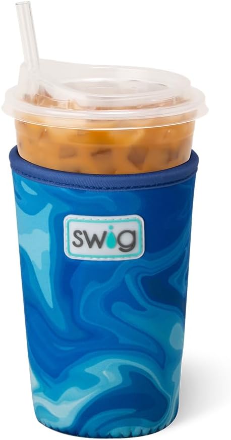 Swig Life Medium Iced Cup Coolie, Standard 22oz Iced Coffee Cup Insulator Sleeve by SwigLife