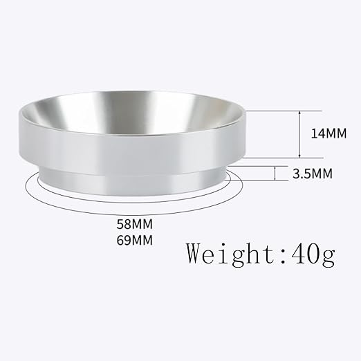 58mm Espresso Dosing Funnel, Stainless Steel Coffee Dosing Ring Compatible - Image 2