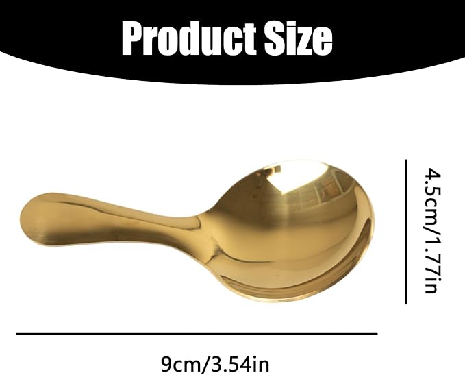 6 PCS Short Handle Spoons, Mini Scoops Coffee Scoops - Image 2