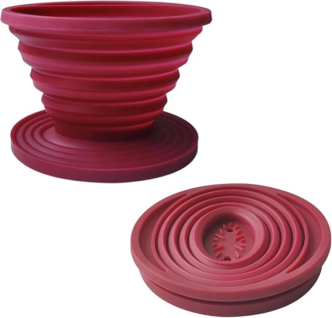 Collapsible Silicone Coffee Dripper, Reusable Coffee Filter Cone - Image 2
