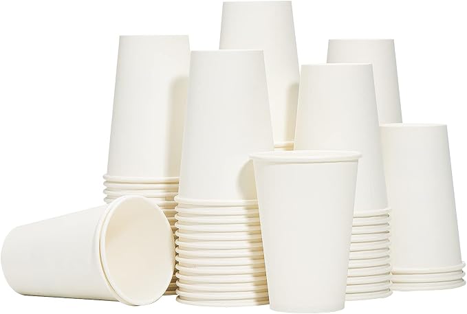 RACETOP Hot Paper Coffee Cups 12 oz, Disposable Coffee Cups 12 oz, Upgraded by RACETOP