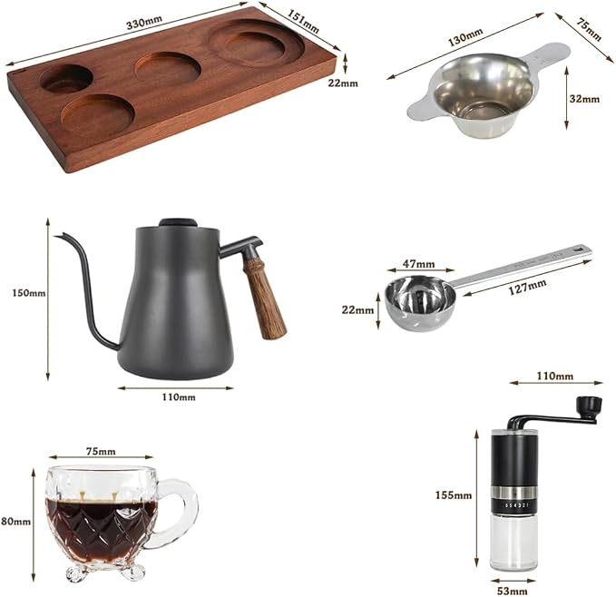 Pour Over Coffee Set, 5-in-1 Kit: 28oz Gooseneck Kettle - Image 2
