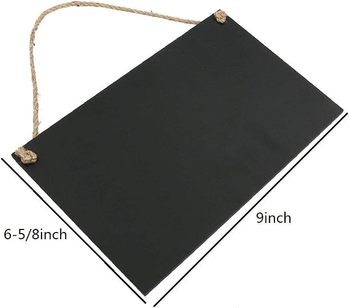 Wooden Double Sided Hanging Chalkboard Signs, Memo Message Sign, Vintage - Image 2