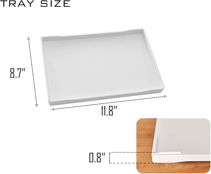 White Serving Tray, Hard Plastic Tray | - Image 6