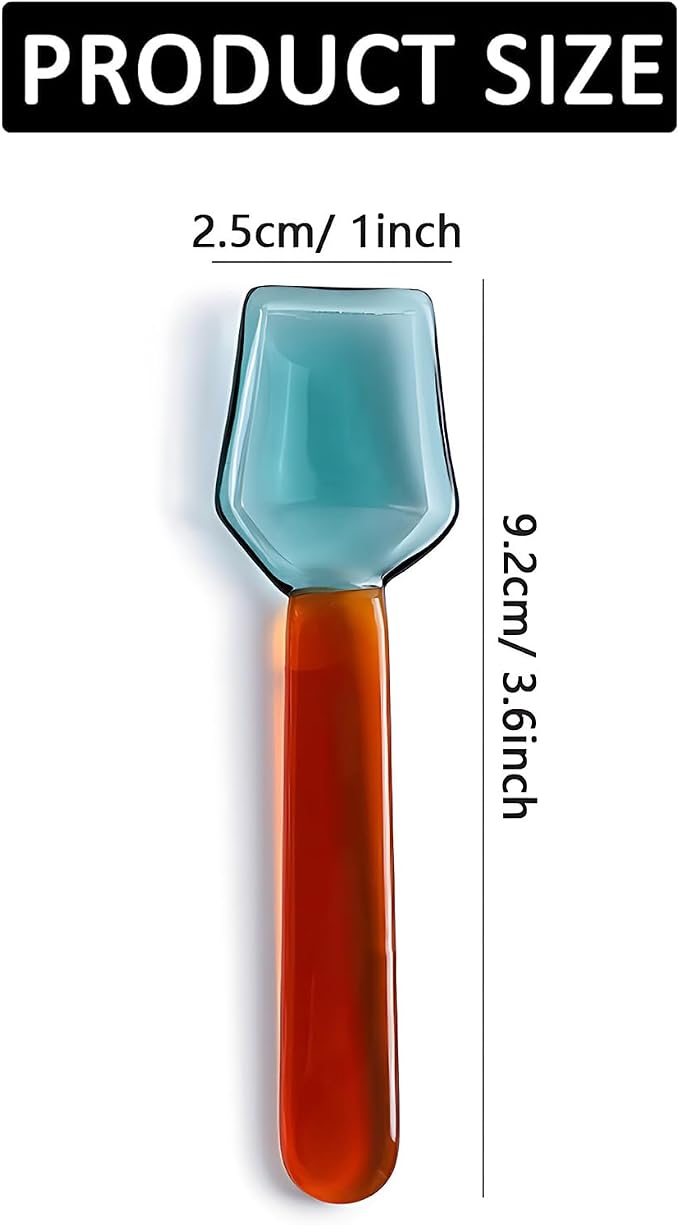 3 Pcs Glass Mixing Spoon 3.6 Inches Glass Teaspoons - Image 5