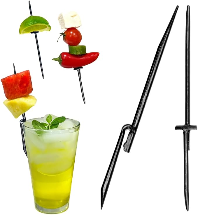 Garnishmate PACK OF 100 Clip On Garnish Holder Pick Cocktail Accessory by GarnishmateInc