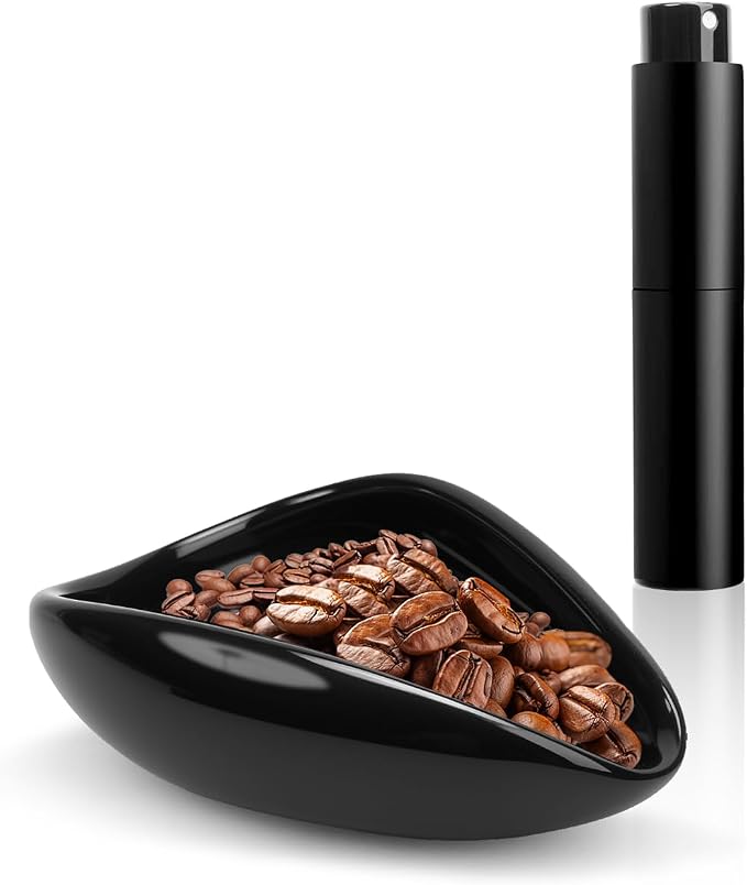 Ceramic Coffee Bean Dosing Tray & Aluminum Glass Spray Bottle, Espresso Bean by PROKITCHEN