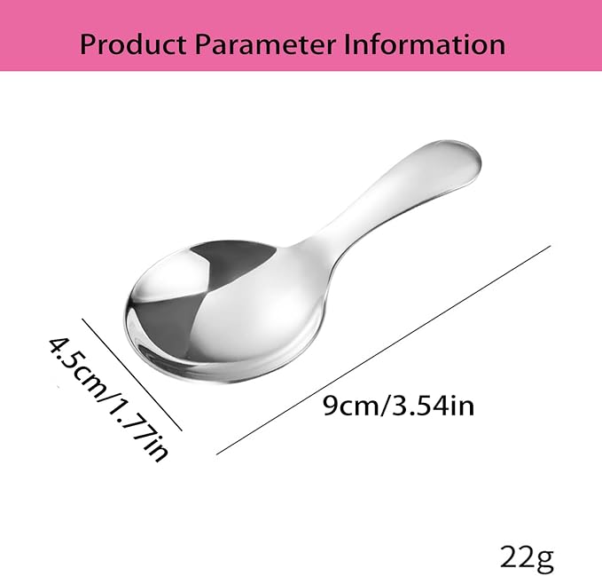 4PCS Mini Scoop for Canisters, Stainless Steel Short Handle Spoons Salt Spoons - Image 2