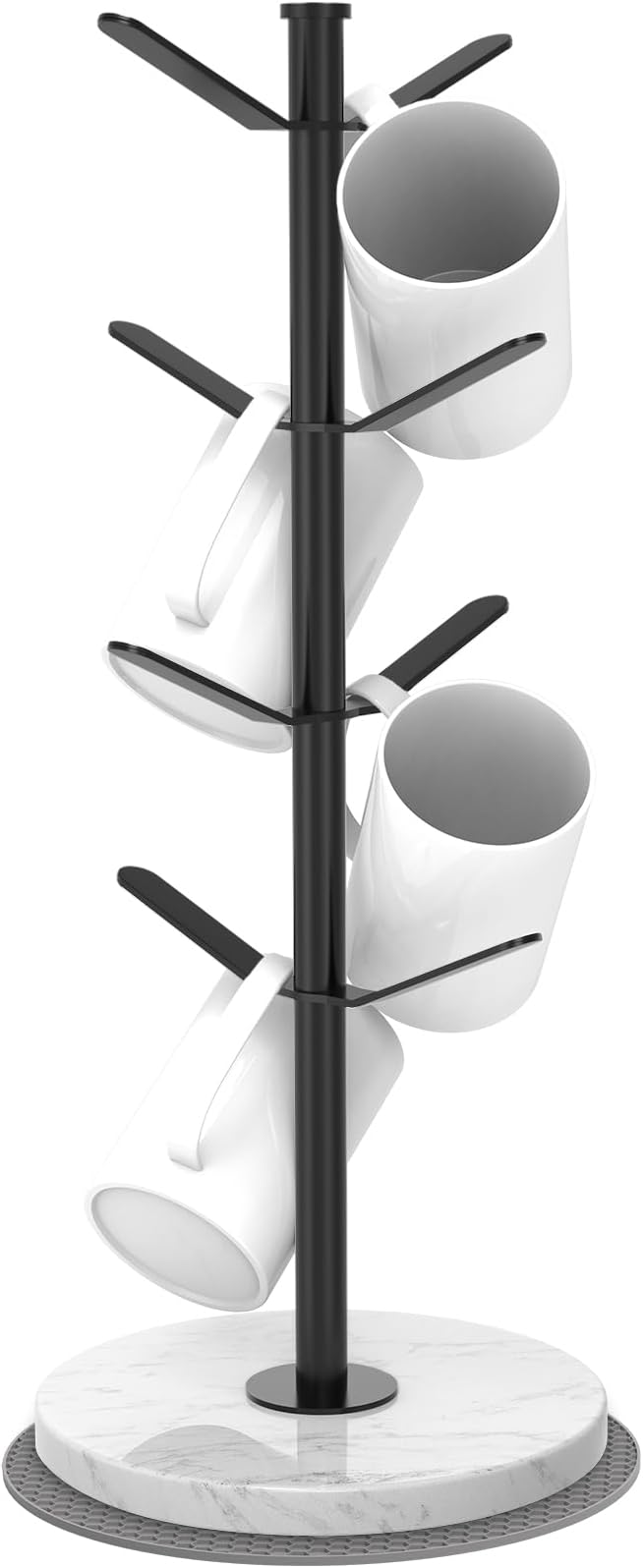 Marble Mug Holder Tree, 8 Hooks Coffee Cups Stand, New Upgraded Stable Mug Stand by ZYZWTG
