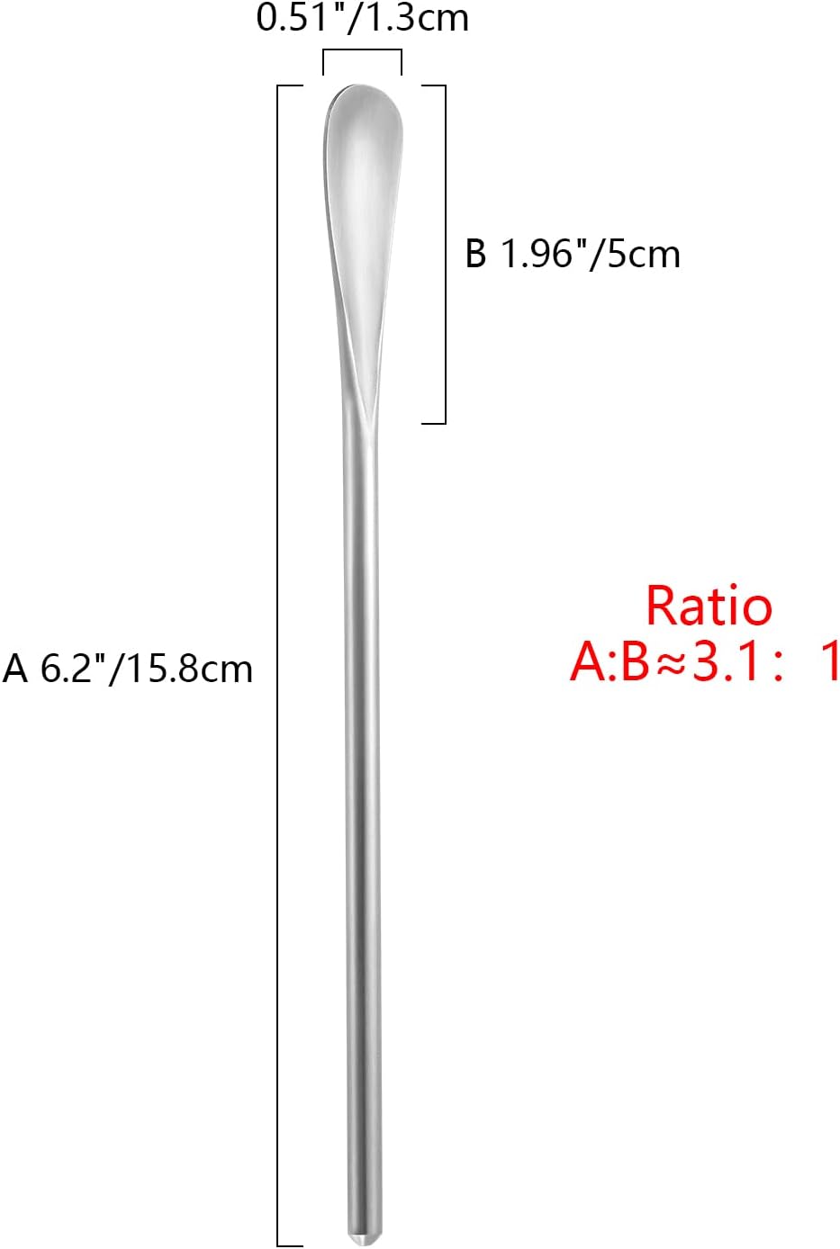 12-Pack 6.2" / 15.8cm Stainless Steel Long Handle Stirring & Mixing Spoon – Reusable Bar Tool for Coffee, Tea, Iced Drinks & Cocktails