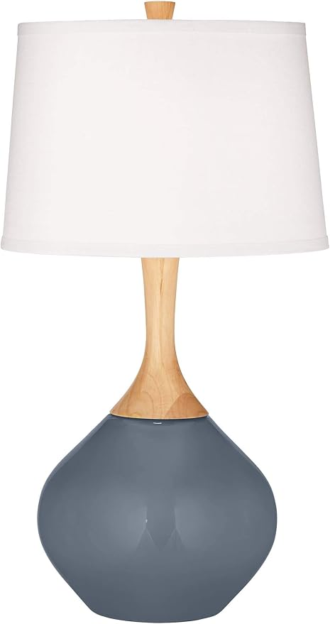 Color + Plus Wexler 31" White Shade Granite Peak Gray Modern Table Lamp - Image 2
