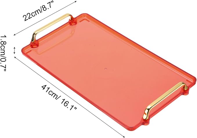 PATIKIL 16.1 x 8.7 Inches Plastic Serving Tray - Image 2