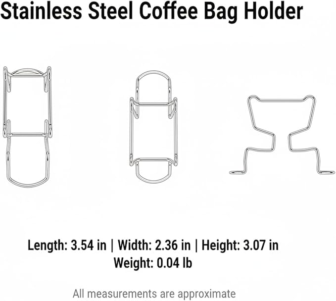 Stainless Steel Drip Coffee Bag Holder, Hands-Free Stand - Image 7