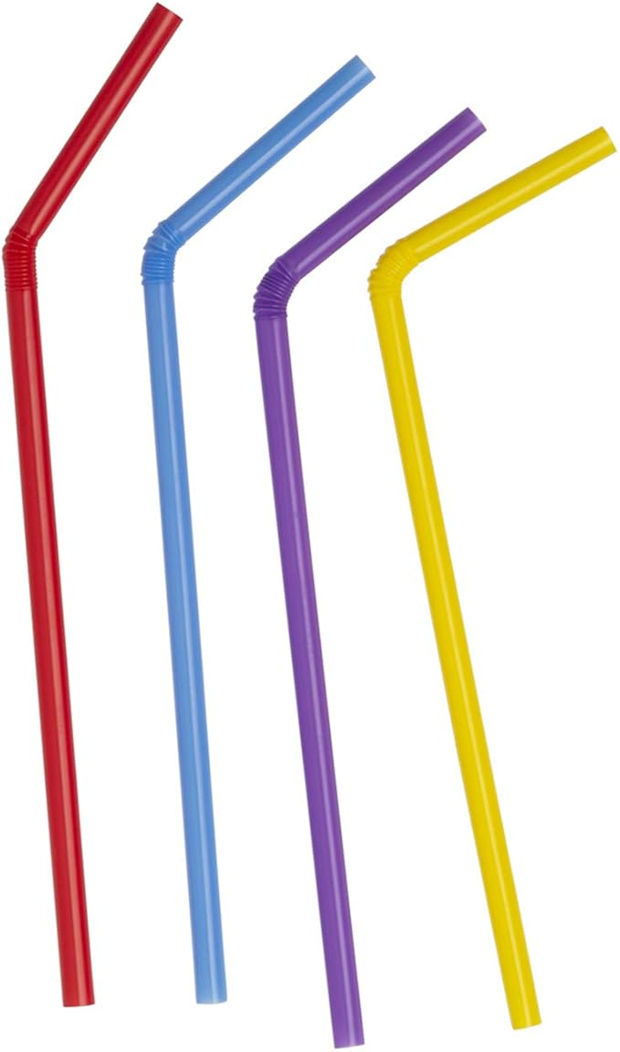 Comfy Package Flexible Plastic Drinking Straws - Image 2
