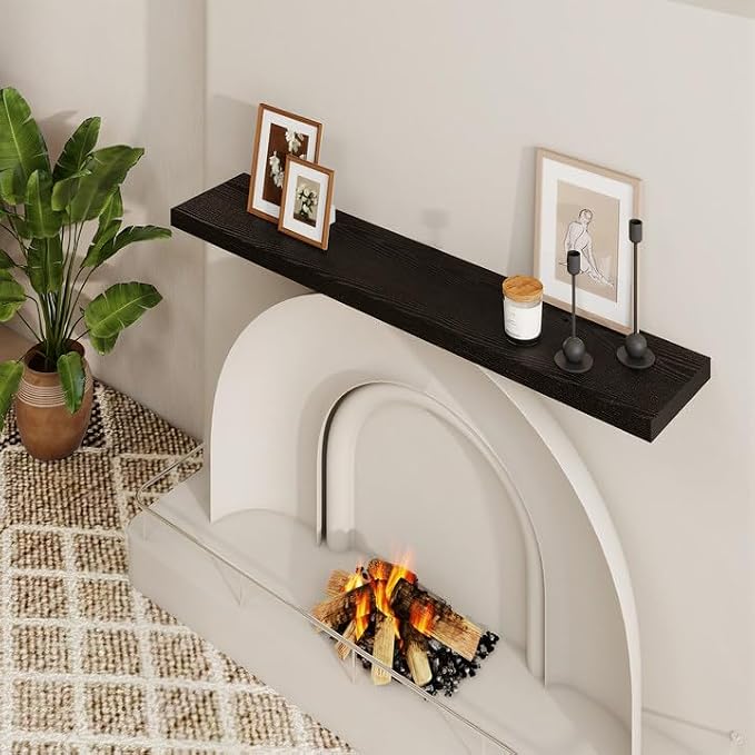 Dreamland 48 Inch Long Floating Shelves in Black, 9.3 Inch Deep Floating Shelf - Image 2