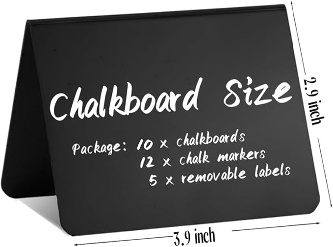 10 Pack Mini Chalkboard Signs Food Labels - Image 3