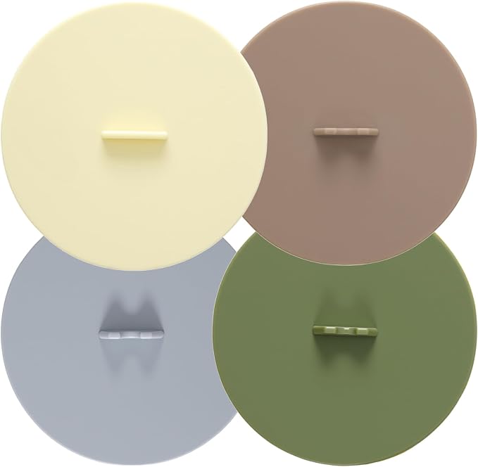 4pcs Silicone Cup Cover Lids, Reusable Round Mug Covers by Unknown