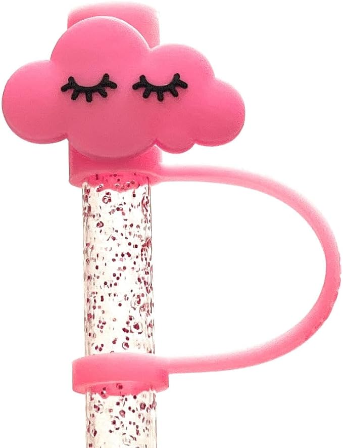 6 Pack 8mm Valentine's Straw Toppers, Silicone Straw Tip Covers - Image 5