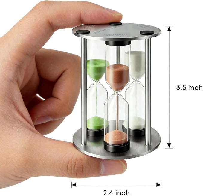 Lily's Home 3.5" Tall 3-in-1 Perfect Tea Timer, Includes 3, and 5 Minute Sand - Image 2