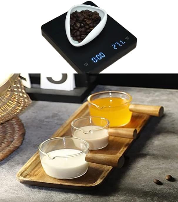 White Coffee Bean Dosing Cup - 100ML Mini Espresso Cup - Image 4