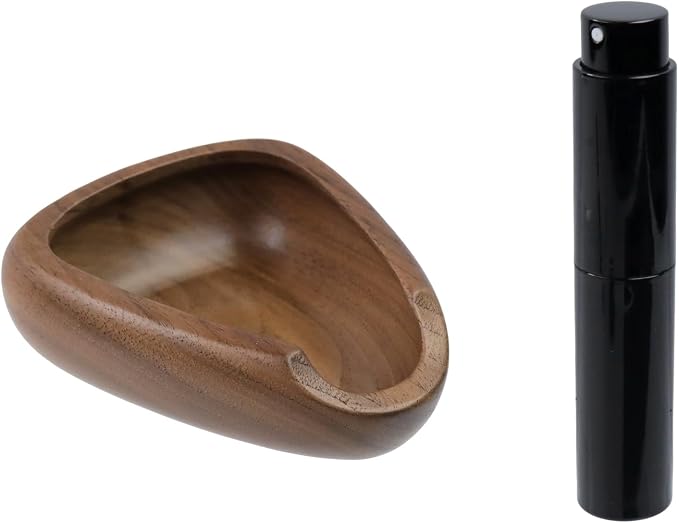Coffee Bean Dosing Cup & RDT Spray Bottle Set, Walnut Wood Espresso Accessories - Image 3